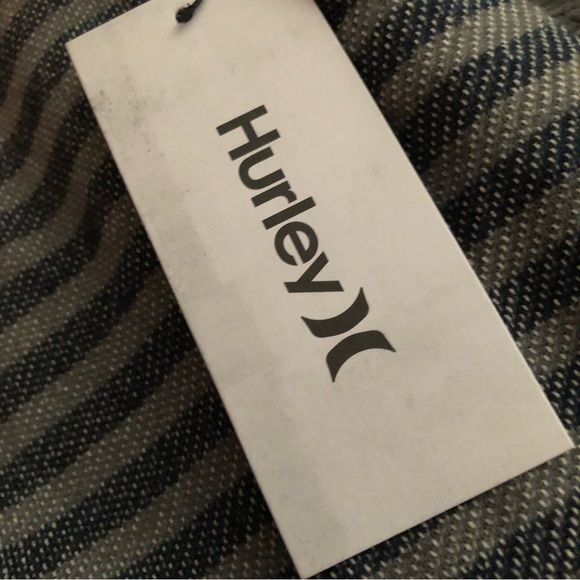 Hurley Striped Long Sleeve Crew Neck - Blue & Gray - Medium NWT - Picture 11 of 16